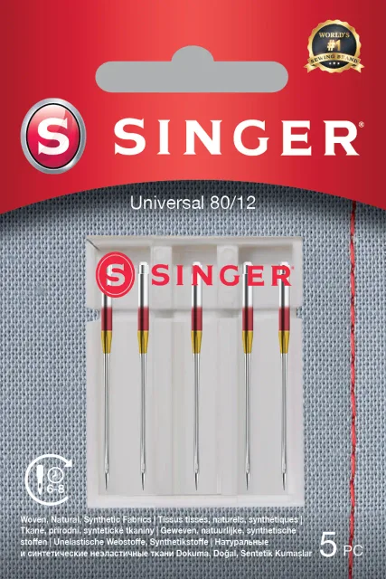 Singer | Universal Needle 80/12 5PK for Woven Fabrics