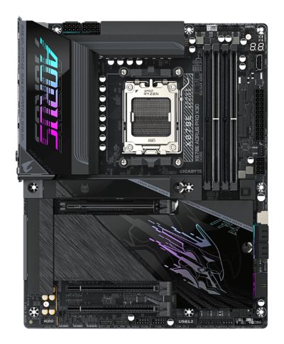 Mainboard, GIGABYTE, AMD X870E, Socket AM5, ATX, RAM DDR5-SDRAM, 4xSlots, Wi-Fi Yes, Bluetooth Yes, 4xNumber of M.2 (M) slots, GIGABYTE X870E AORUS PRO X3D, X870EAPROX