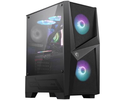 MSI MAG FORGE 100R PC Case, Mid-Tower, USB 3.2, Black, MSI, MSI MAG FORGE 100R, Black, ATX