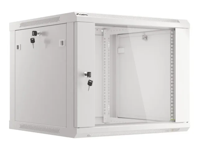 Lanberg | Rack cabinet 19" wall-mount 9U/600x600 (flat pack) with glass door | WF01-6609-10S | Grey