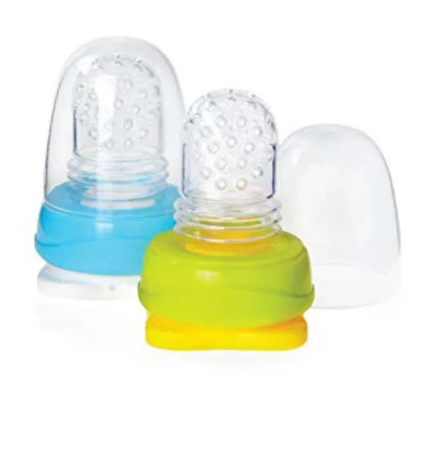 Kidsme Food Pouch adapteris mazuļa ēdināšanai no biezenīšu stāvpakām 2 gab,Sky&amp;Lime