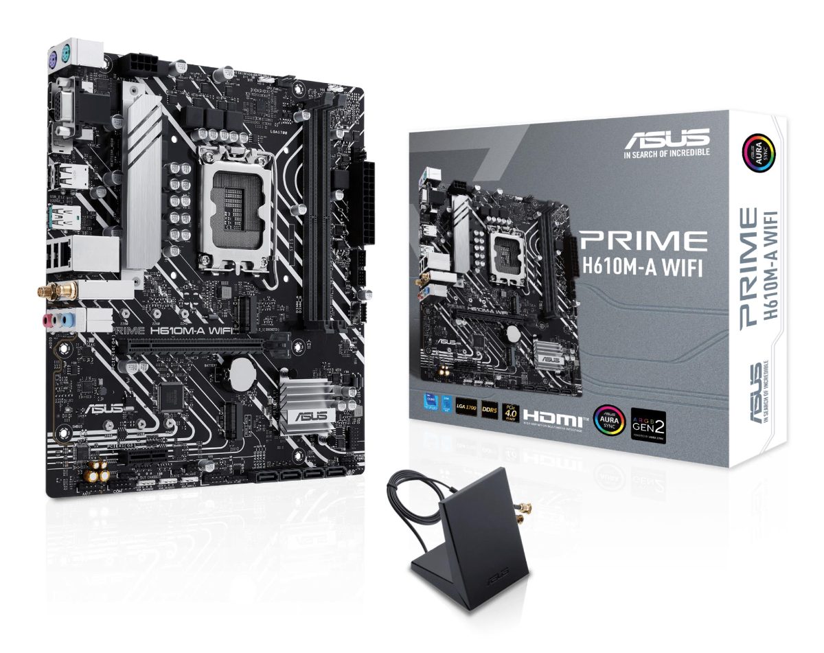 Processor family Intel H610, Processor socket 1 x LGA1700 Socket, 2 DIMM slots - DDR5, non-ECC, unbuffered, Supported hard disk drive interfaces SATA-600, 1 x M.2, Number of SATA connectors 4