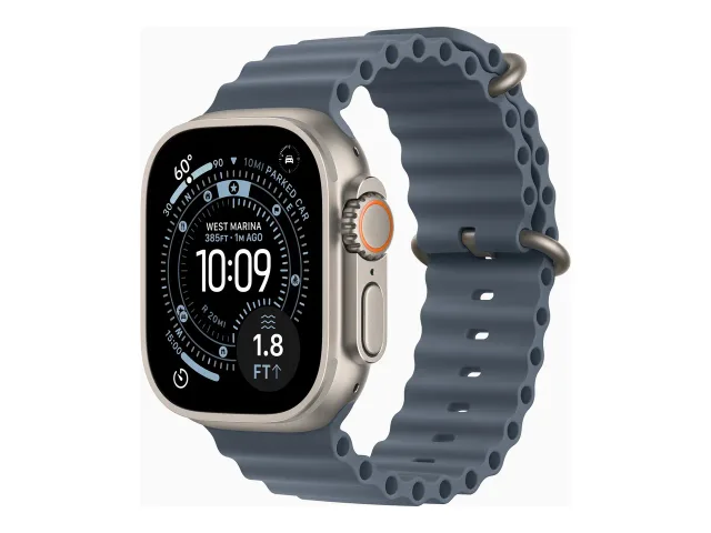 Apple Watch Ultra 3 GPS + Cellular 49mm Natural Titanium Case with Anchor Blue Ocean Band | Apple