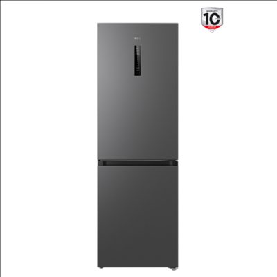 TCL Refrigerator, RP340BSD1, Energy efficiency class D, Free standing, Combi, Height 185 cm, No Frost system, Fridge net capacity 223 L, Freezer net capacity 117 L, Display, 35 dB, Grey
