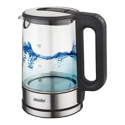 Kettle, MS 1301b, Electric, 1850 W, 1.7 L, Glass, 360° rotational base, Black