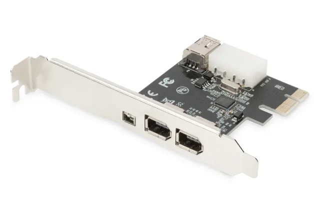 Digitus | IEEE 1394a Interface Card, PCI express, 4 Port 1x ext. 1394mini, 2x ext./1x int. 1394a Ports | DS-30201-5