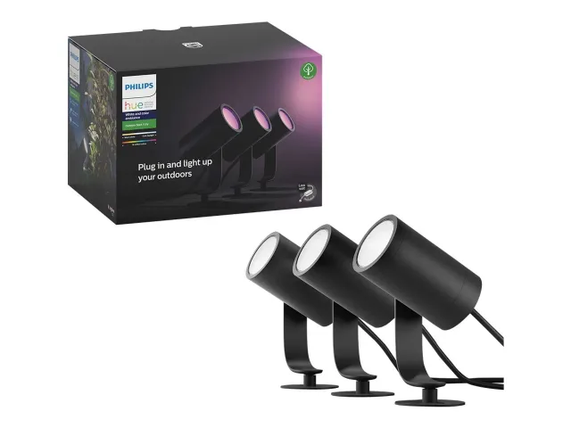 Philips Hue Lily Outdoor Spot base set 3x8W 24V | Hue White and Color Ambiance