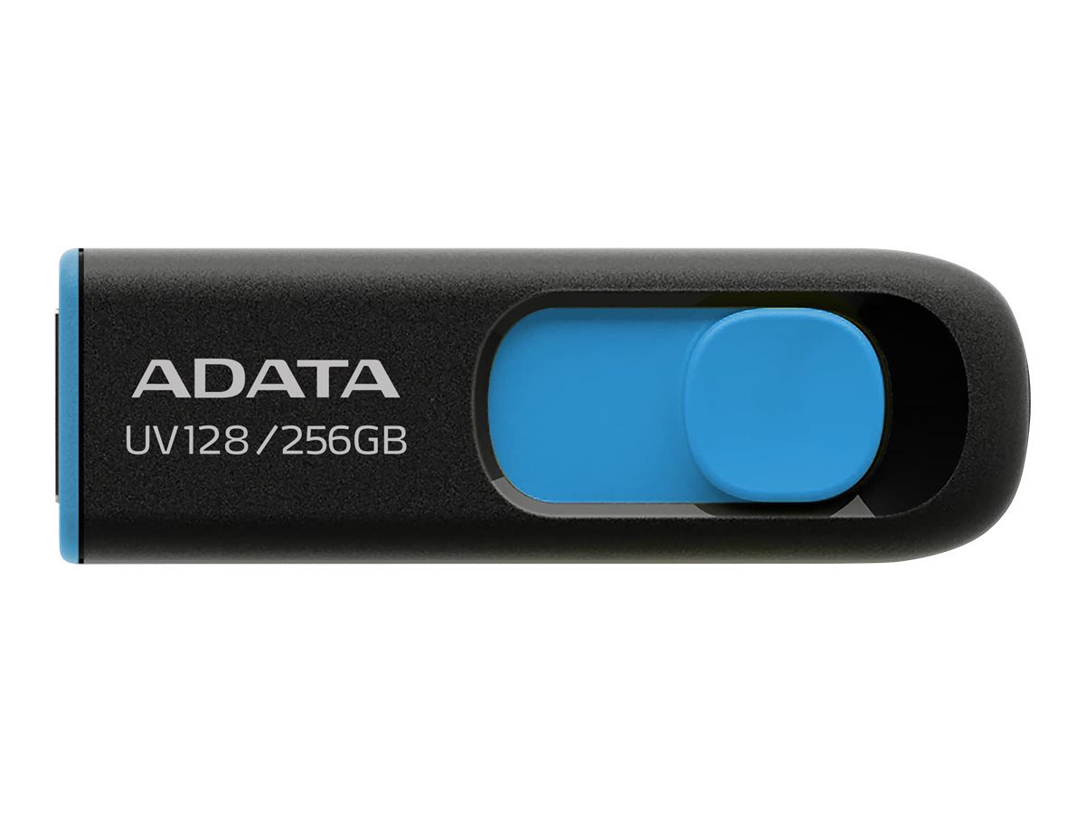 USB Flash Drive, UV128, 256 GB, USB Type-A, Black/Blue