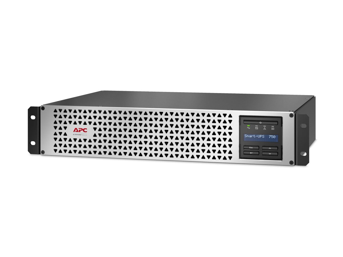 APC Smart-UPS, Line Interactive, 750VA, Lithium-ion, Rackmount 2U, 230V, 6x IEC C13 outlets, SmartConnect Port+SmartSlot, Short Depth, AVR,, Schneider Electric