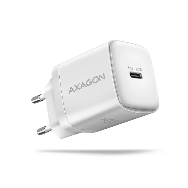 MOBILE CHARGER WALL USB-C 20W/1PORT WHITE ACU-PD20W AXAGON
