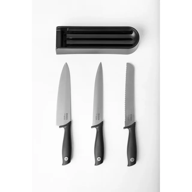 BRABANTIA Atvilktņu nažu bloks un naži Tasty+, Dark Grey