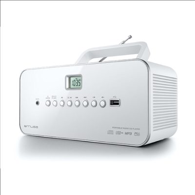 M-28RDW, Portable radio CD/MP3 Player with USB, White