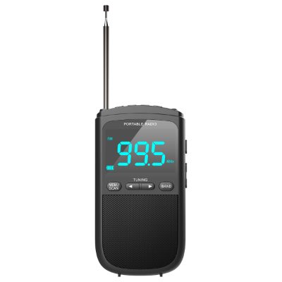 Portable mini radio, CR 1905, Alarm function, Black