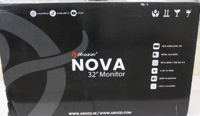 Arozzi Nova 32" IPS, 180Hz, Computer Monitor - Purple, SALE OUT. Nova, 32 ", IPS, QHD, 16:9, 180 Hz, 1 ms, 2560 x 1440 pixels, 300 cd/m², HDMI ports quantity 2, Purple, Warranty 24 month(s), DAMAGED PACKAGING, SCRATCHED EDGES