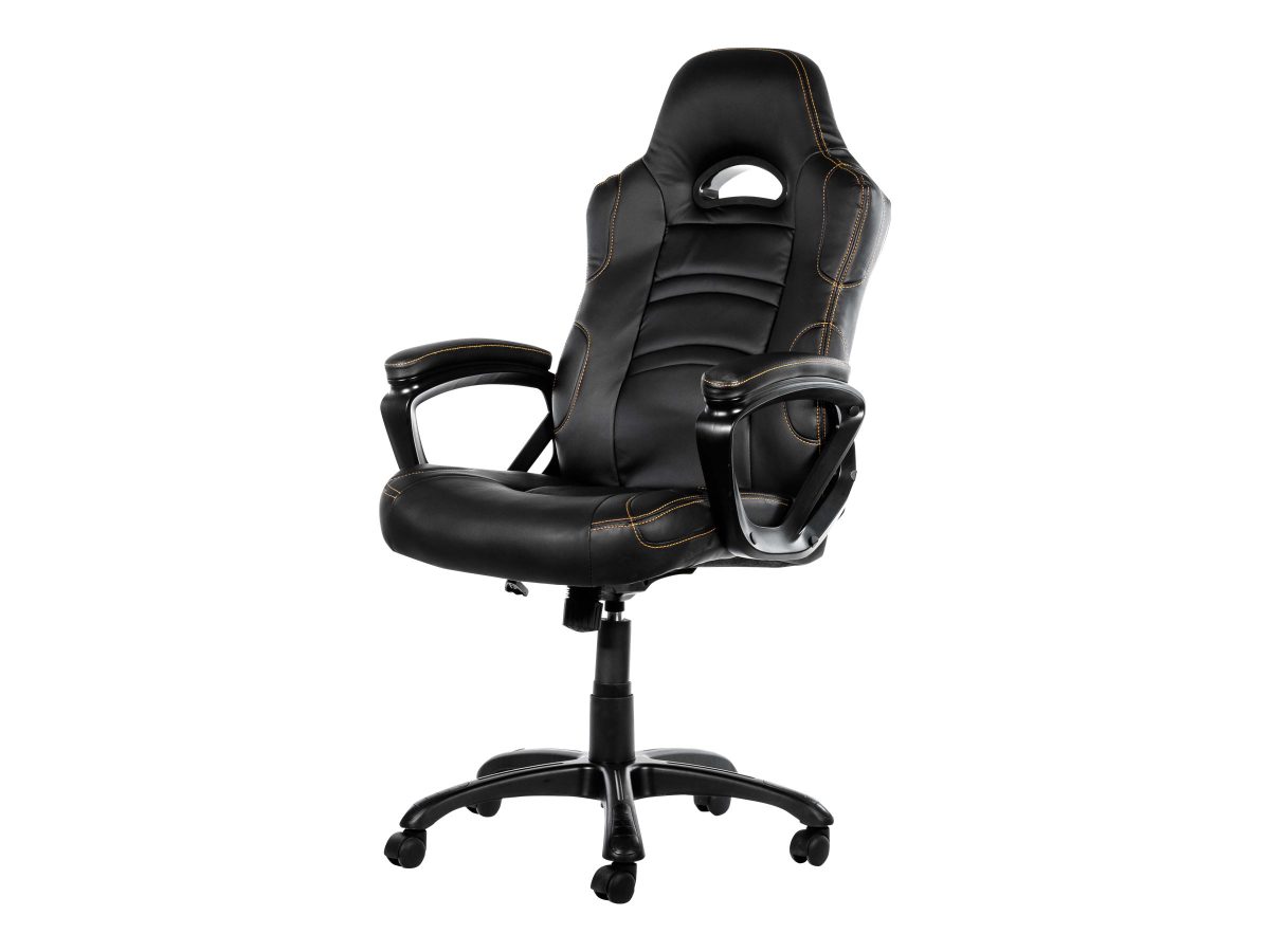 Arozzi Gaming chair, Synthetic PU leather, nylon, Black