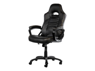 Arozzi Gaming chair, Synthetic PU leather, nylon, Black
