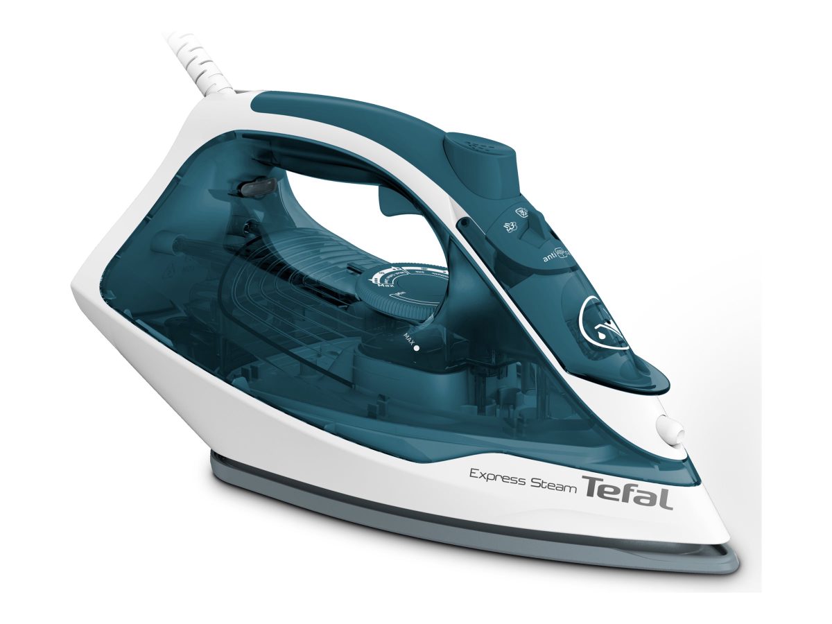FV2839E0, Steam Iron, 2400 W, Water tank capacity 270 ml, Continuous steam 40 g/min, Steam boost performance 185 g/min, Blue/White