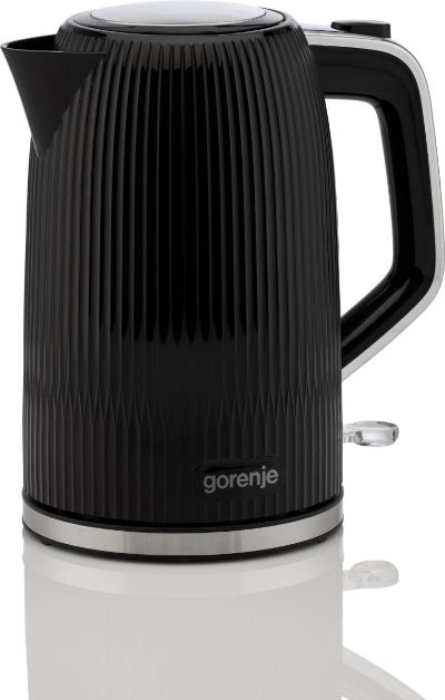 Gorenje K17DPB, Kettle, Electric, 1.7 L, 2200 W, Plastic/Stainless steel, 360° rotational base, Black