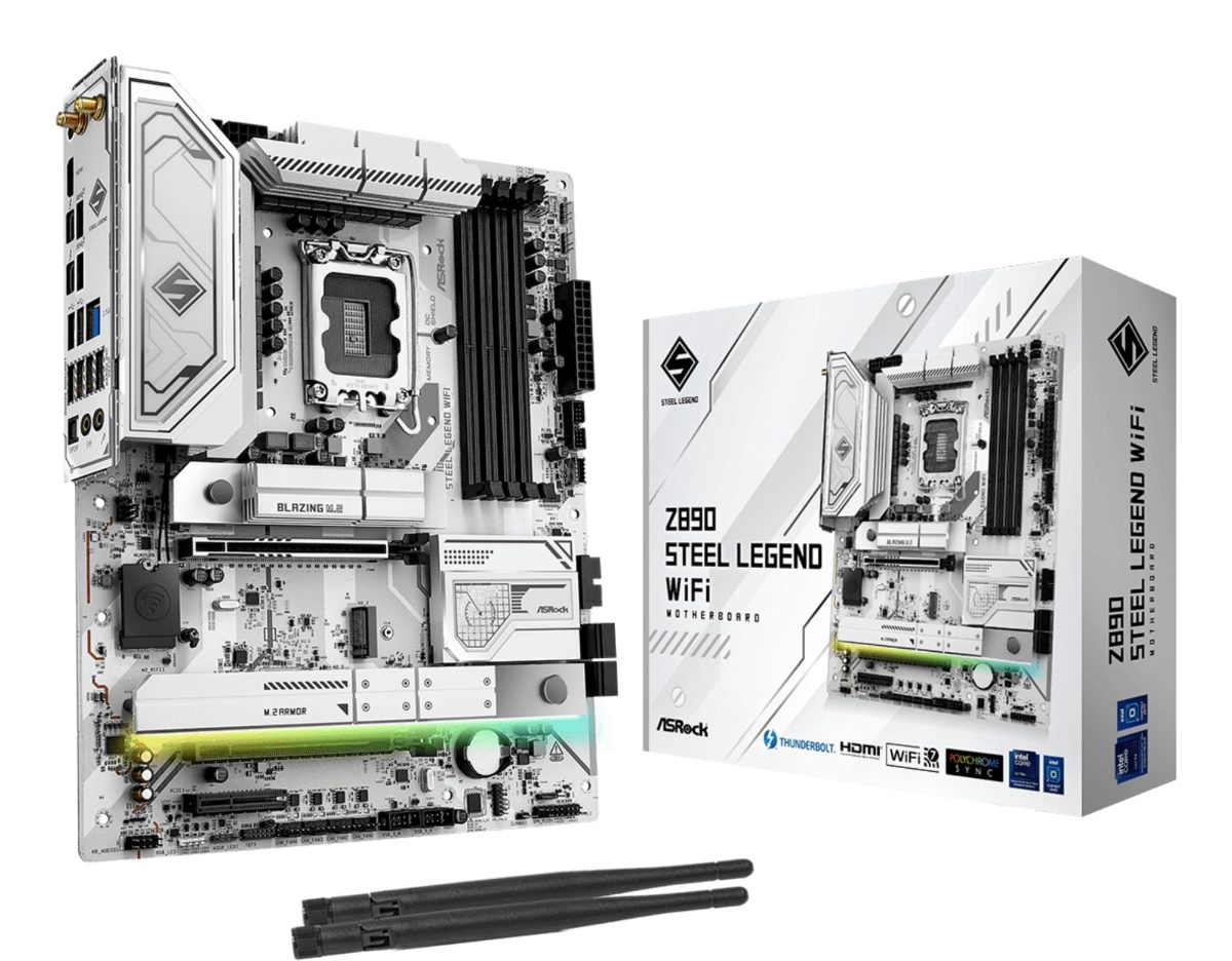 Mainboard, ASROCK, Intel Z890, LGA1851, ATX, Memory DDR5, Memory slots 4, Z890STEELLEGENDWIFI