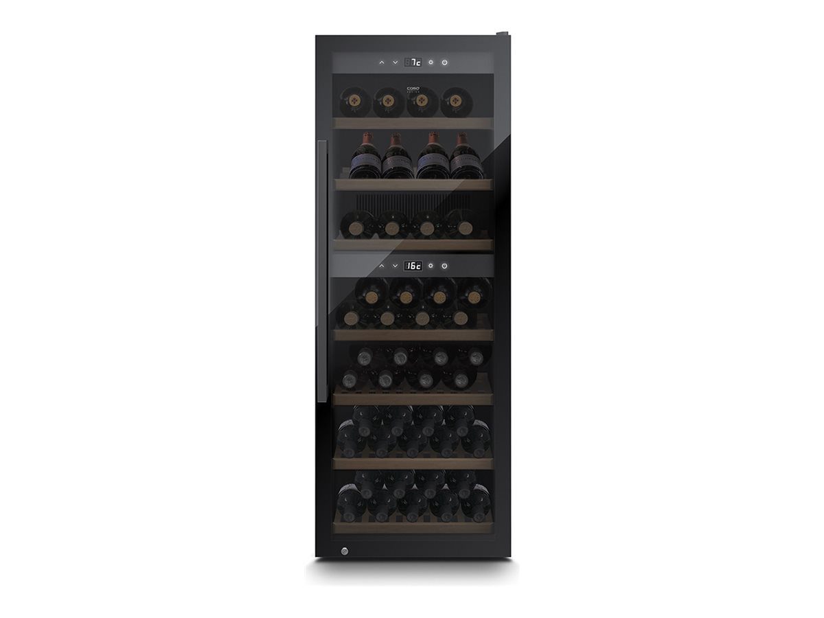 Smart Wine Cooler, WineExclusive 126, Energy efficiency class G, Showcase, Free standing, Bottles capacity 126 bottles, Cooling type Compressor technology, Black