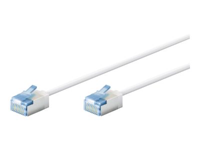 Goobay 74326 Ultra-Flexible CAT 6A Patch Cable, Slim, U/FTP, 0.15 m, White, Goobay