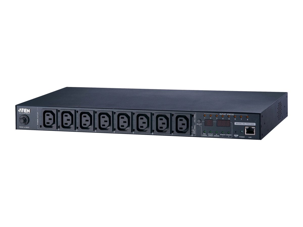 10A 8-Outlet 1U Metered&Switched eco PDU, PE6108G