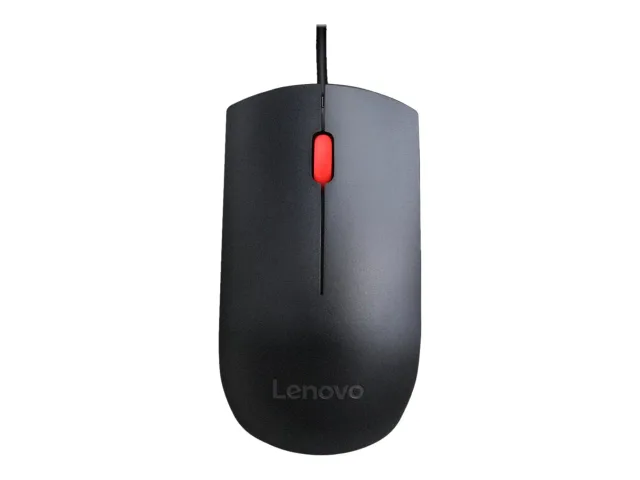 Lenovo Essential USB Wired Mouse, 1600 DPI, 1.8 m, 3 Buttons, Black | Lenovo | Essential USB Mouse | wired | Optical sensor | Black