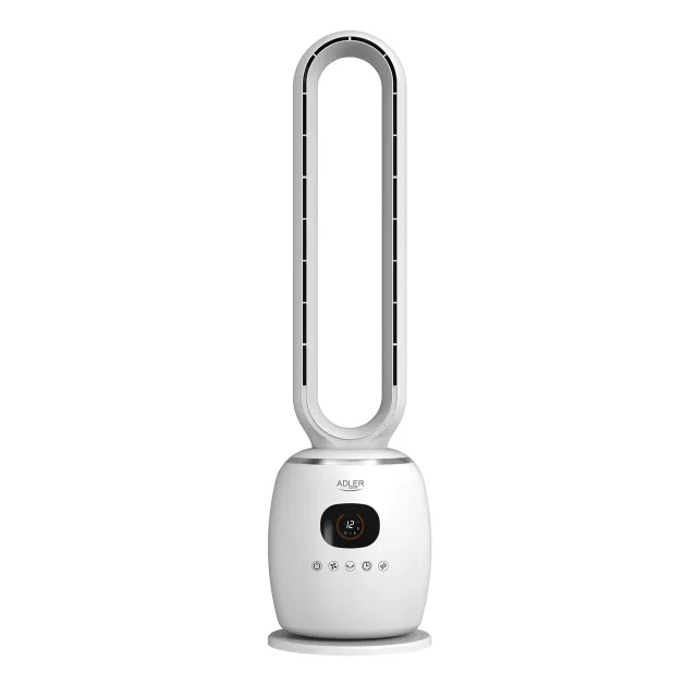 Adler Bladeless Fan | AD 7344 | Tower Fan | 60 W | Diameter 23 cm | Number of speeds 3 | Oscillation | Remote control | White
