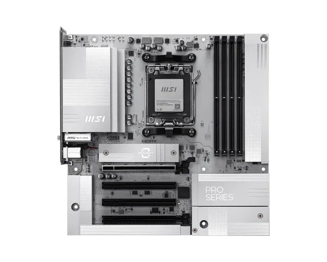 MSI PRO B850M-A WIFI PZ | Processor family AMD | Processor socket AM5 | DDR5 | Supported hard disk drive interfaces SATA, M.2 | Number of SATA connectors 4