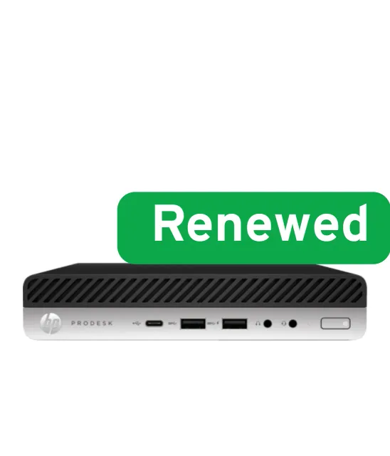 HP Renewed Grade A | ProDesk 600 G4 Desktop Mini PC | Intel Core i3 | i3-8100T | 8 GB | SSD | 128 GB | Intel UHD Graphics 630 | Windows 11 Home | 12 month(s)