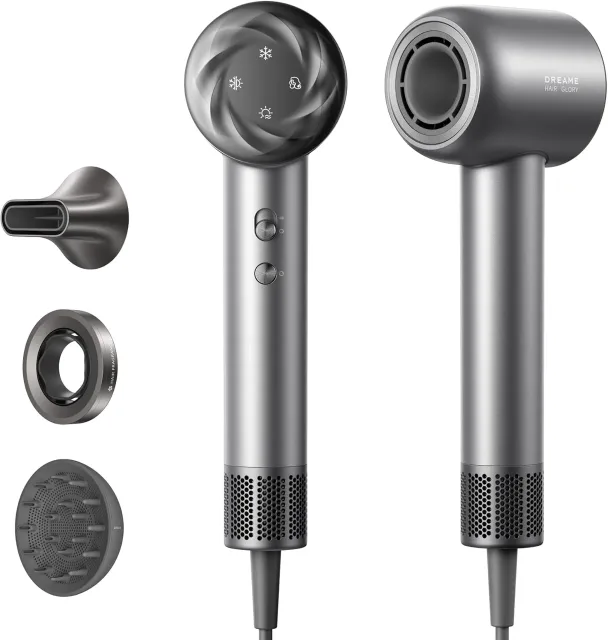 Dreame | Hair dryer | Glory Mix | 1600 W | Number of temperature settings 4 | Ionic function | Diffuser nozzle | Black