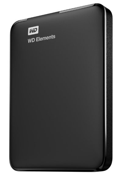 External HDD, WESTERN DIGITAL, Elements Portable, 1TB, USB 3.0, Colour Black, WDBUZG0010BBK-WESN