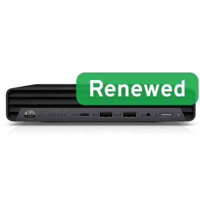 HP Renewed Grade A, EliteDesk 800 G6 Desktop Mini, Intel Core i5, i5-10500, 8 GB, SSD, 256 GB, Intel UHD Graphics 630, Windows 11 Pro