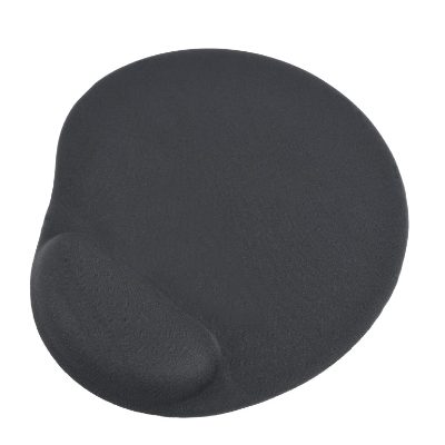 Gel mouse pad with wrist support, Ergonomic mouse pad, 240 x 220 x 4 mm, Black