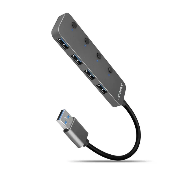 I/O USB HUB SWITCH 4PORT/0.2M HUE-MSA AXAGON