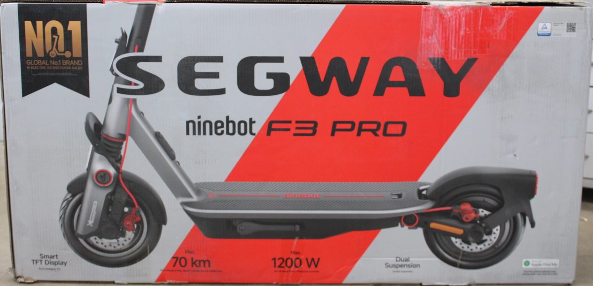 Ninebot by Segway eKickScooter F3 Pro E, Segway F3 Pro E, eKickScooter, Up to 25 km/h, 10 ", 24 month(s), Black, DAMAGED PACKAGING AND PAINT, DIRTY, SCRATCHED, MOUNTING MARKS