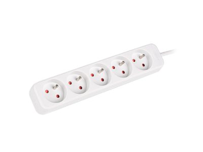 Lanberg Cable Power Strip, 5X French Outlets Quality-Grade Copper, 1.5 m, PS0-05E-0150-W
