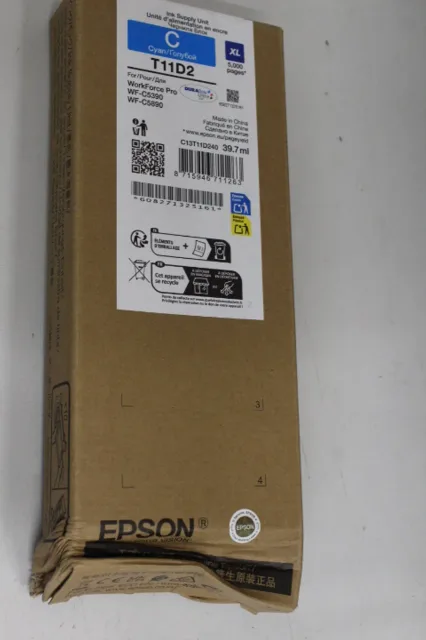 SALE OUT. Epson Singlepack Ink Cartridge XL Cyan | SALE OUT. Epson C13T11D240 | Ink cartrige | Cyan | DAMAGED PACKAGING