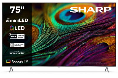 Sharp 4K QLED TV, 75JP7265E, 75, Smart TV, Google TV, UHD