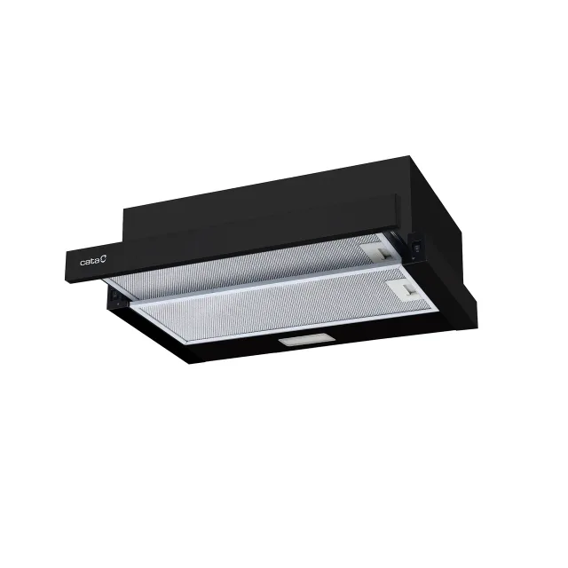 CATA | Hood | TFB-5160 BK | Telescopic | Energy efficiency class C | Width 59.5 cm | 300 m³/h | Mechanical control | LED | Black