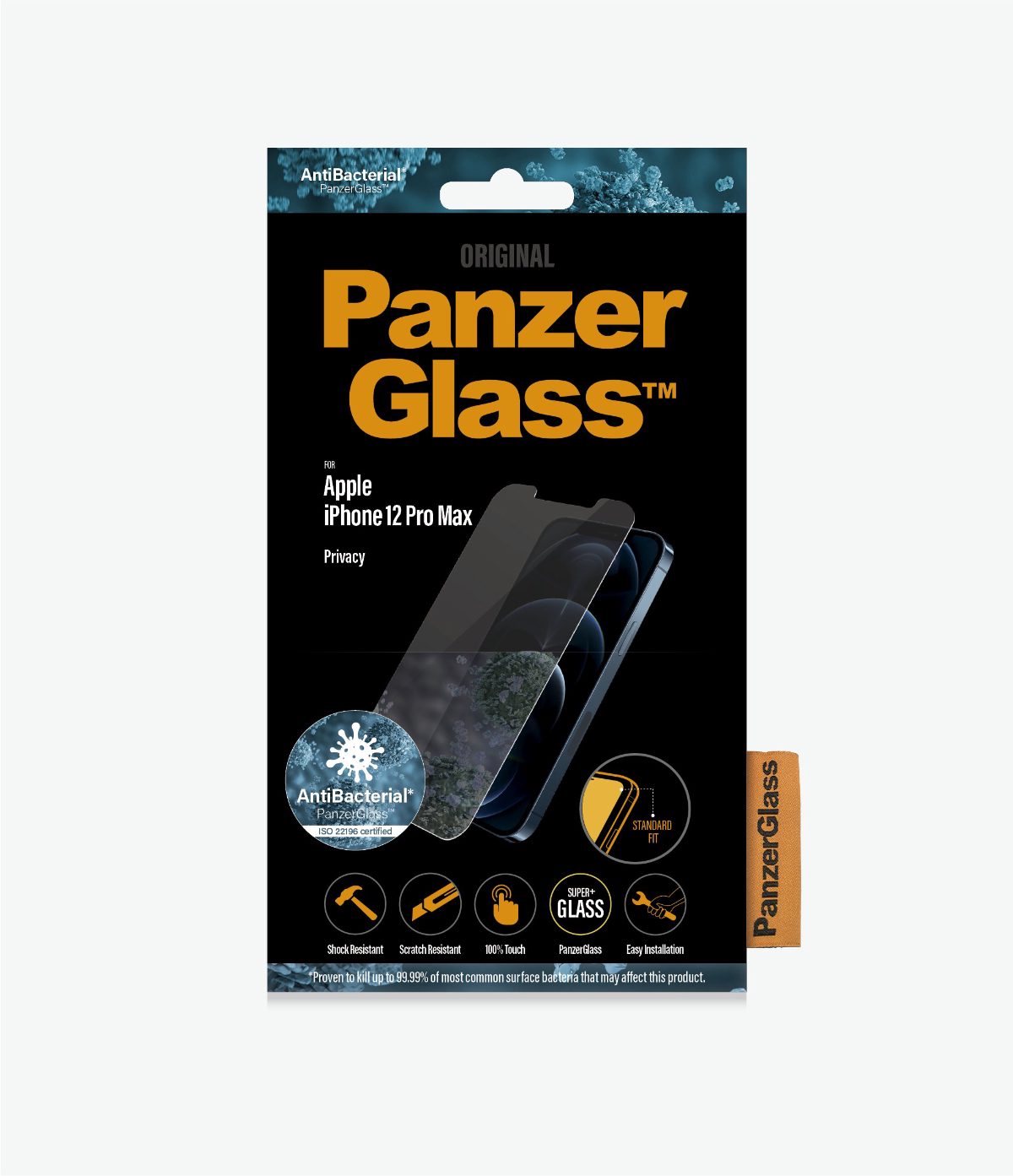 Apple, For iPhone 12 Pro Max, Tempered Glass, Transparent, Privacy glass