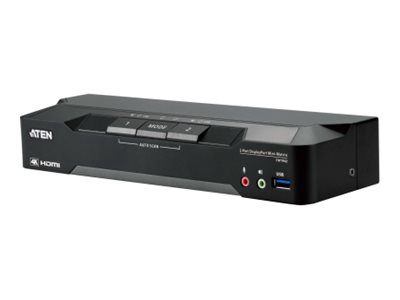 Aten CM1942 2-Port 4K DisplayPort Dual Display Mini-Matrix Boundless KVM Switch, Aten, 2-Port 4K DisplayPort Dual Display Mini-Matrix Boundless KVM Switch, CM1942, Warranty 24 month(s)
