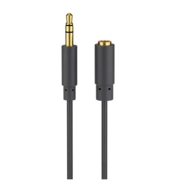 Goobay | Headphone and audio AUX extension cable; 3.5 mm; 3-pin; slim | 97122