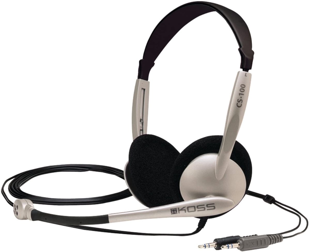 Headphones, CS100, Wired, On-Ear, Microphone, Black/Gold