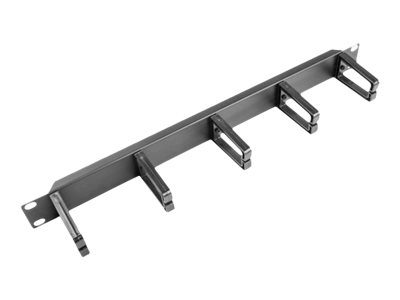 Lanberg 19" cable management panel with 5 plastic holders 1U type B, AK-1202-B, Black