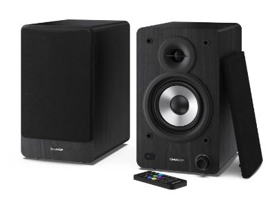Sharp CP-SS30 Bookshelf Speakers, Black, Sharp, Speakers, CP-SS30(BK) Bookshelf, 60 W, Bluetooth, Wireless connection, Black