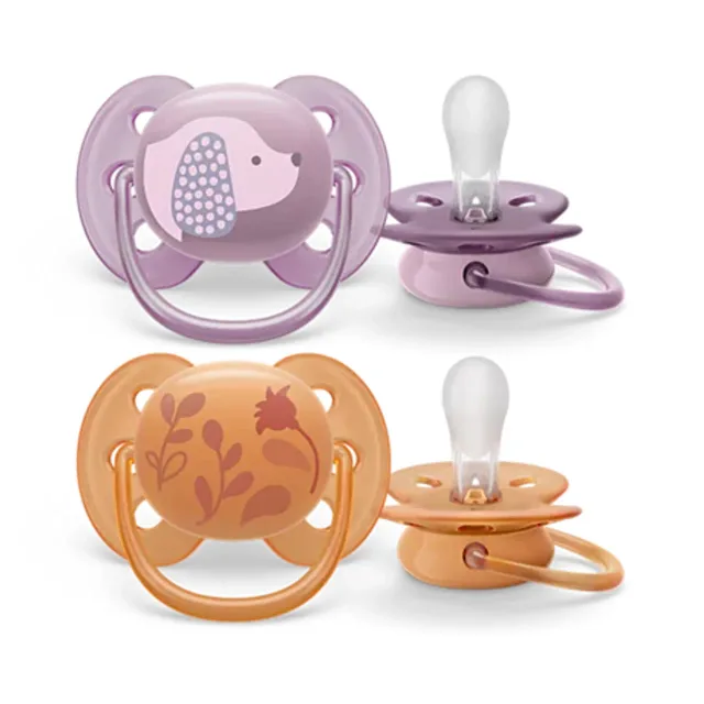 Philips Avent māneklītis Ultra soft DECO, 6-18M (2 gab), meitenēm