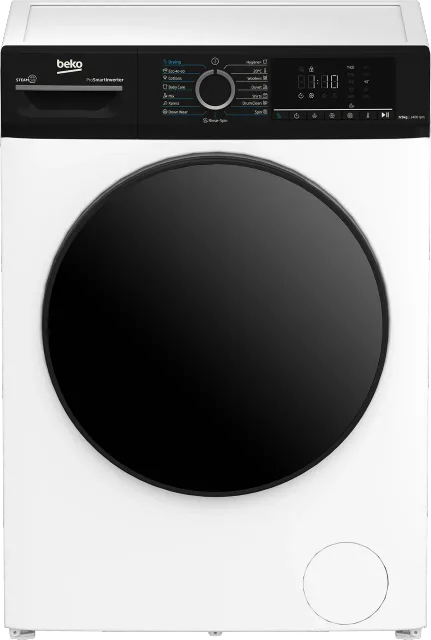 BEKO Washing machine with dryer | BMM5DFO5741WPB | Energy efficiency class A/D | Front loading | Washing capacity 7 kg | 1400 RPM | Depth 52 cm | Width 60 cm | Display | LED | Drying system | Drying capacity 5 kg | Steam function | White