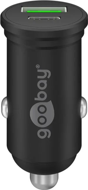 Goobay Dual-USB Car Fast Charger USB-C PD (Power Delivery), 45 W | 61739