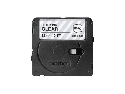 Brother BTAG-131, Black on Clear, Btag